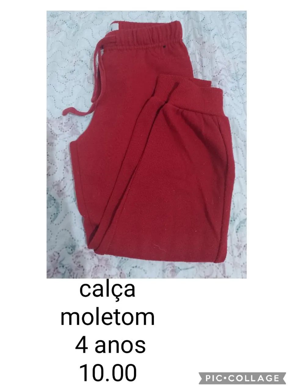Calca Moletom Infantil tamanho e valores nas fotos