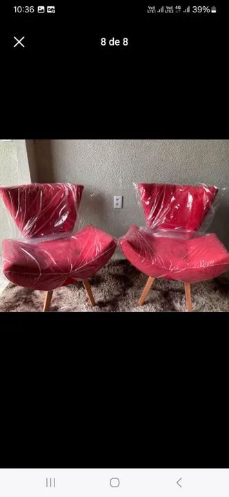 Poltronas Vermelhas - Design Moderno