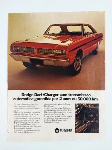 Dodge Charger RT Automático - Propaganda Original de Revista