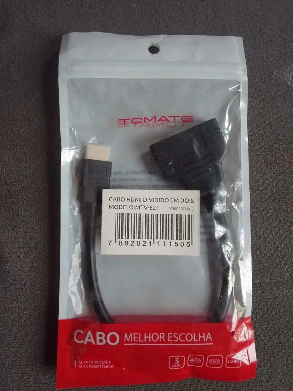 Cabo HDMI Dividido em Dois - TOMATE