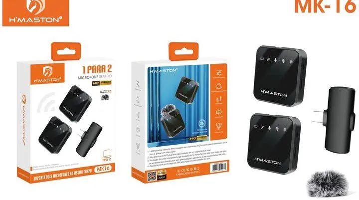 Microfone Lapela Android/iPhone profissional 