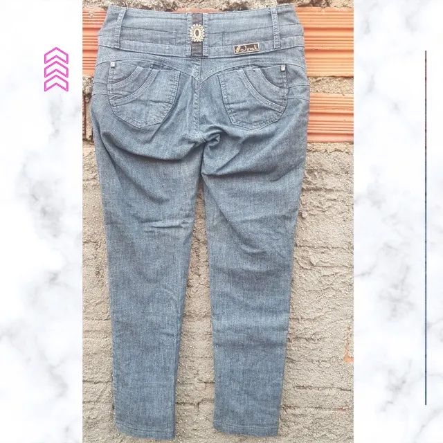 Calça Comprida Jeans Preta - Foto 2