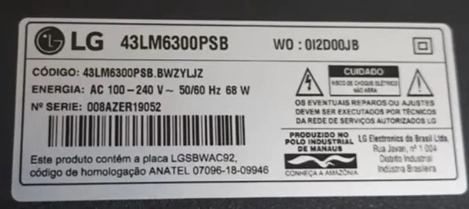 Placa fonte TV LG 43POL - Foto 2