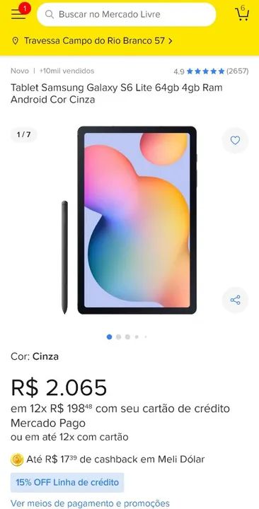 Tablet Samsung S6 LITE  - Foto 3