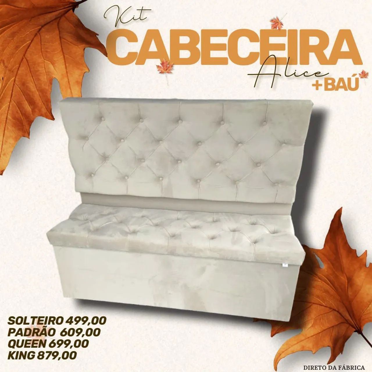 Modelos de kits de cabeceira e baú 