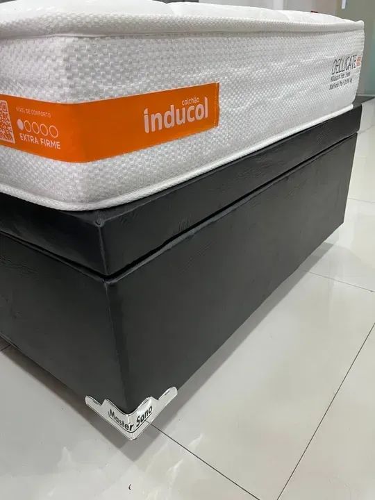 Colchão Delicate Inducol + Base Baú Solteiro 88x188x66 - Select Colchões - Foto 3