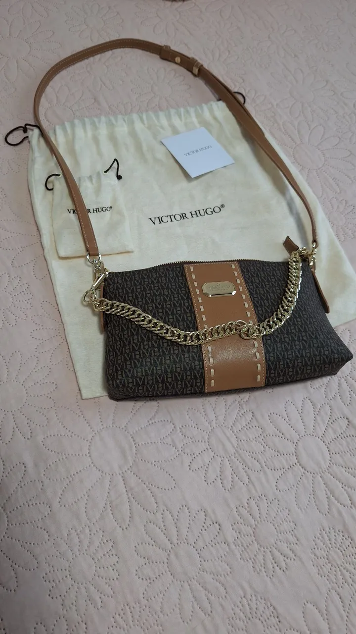 Bolsa Victor Hugo Marrom - semi Nova - com certificado original