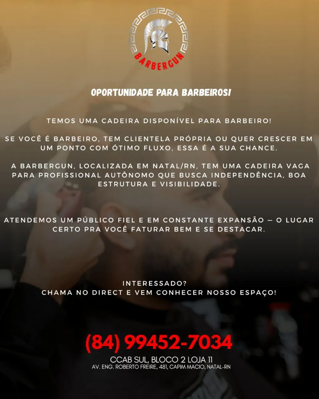 Oportunidade para barbeiro