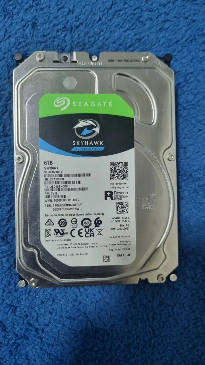 HD 6tb SEAGATE Skyhawk Surveillance - Foto 3
