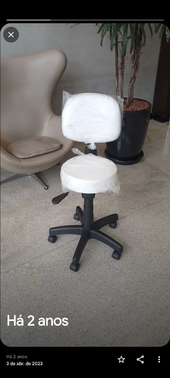 Cadeiras mocho giratórias novas e usadas - Foto 3