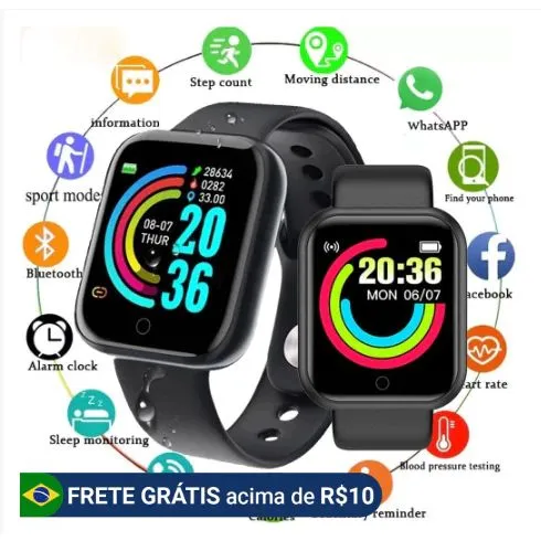 Smartwatch Multifuncional - Monitoramento de Saúde!