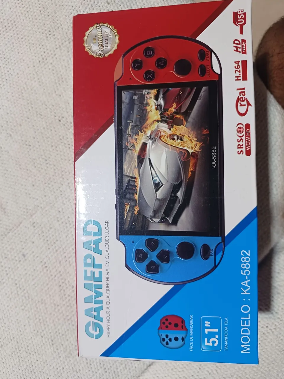 Gamepad Portátil - Tela 5.1'' - HD - Real H.264