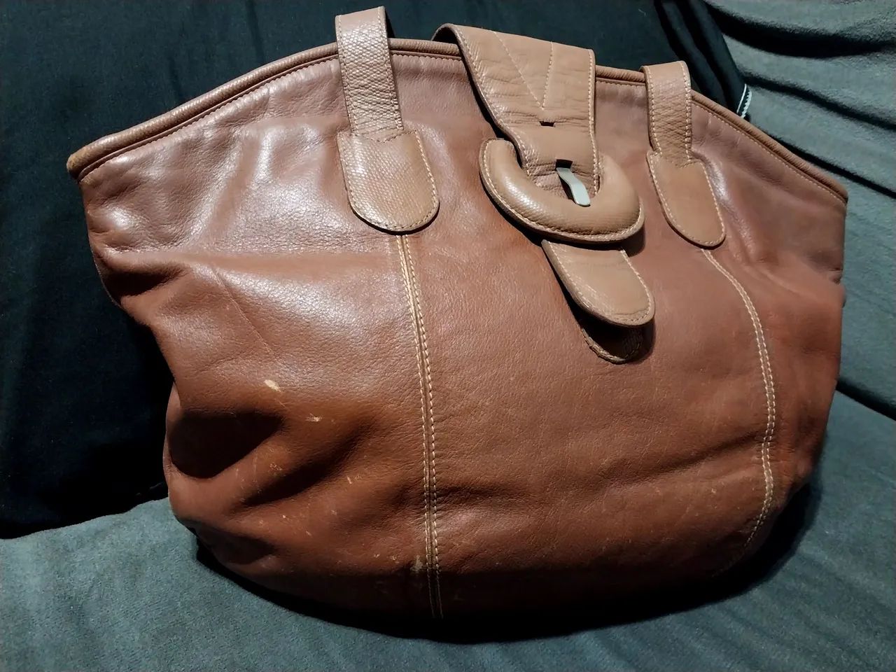 Bolsa de Couro Marrom  - Foto 2