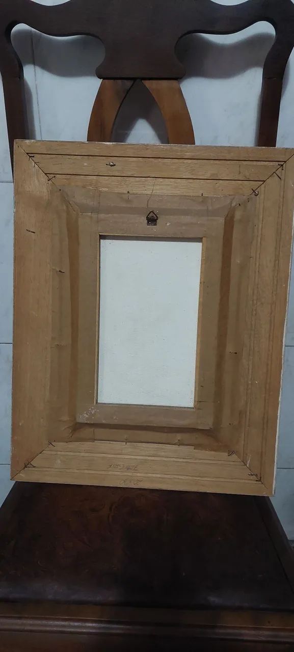 Quadro Pintura Oriental Moldura Antiga - Foto 4