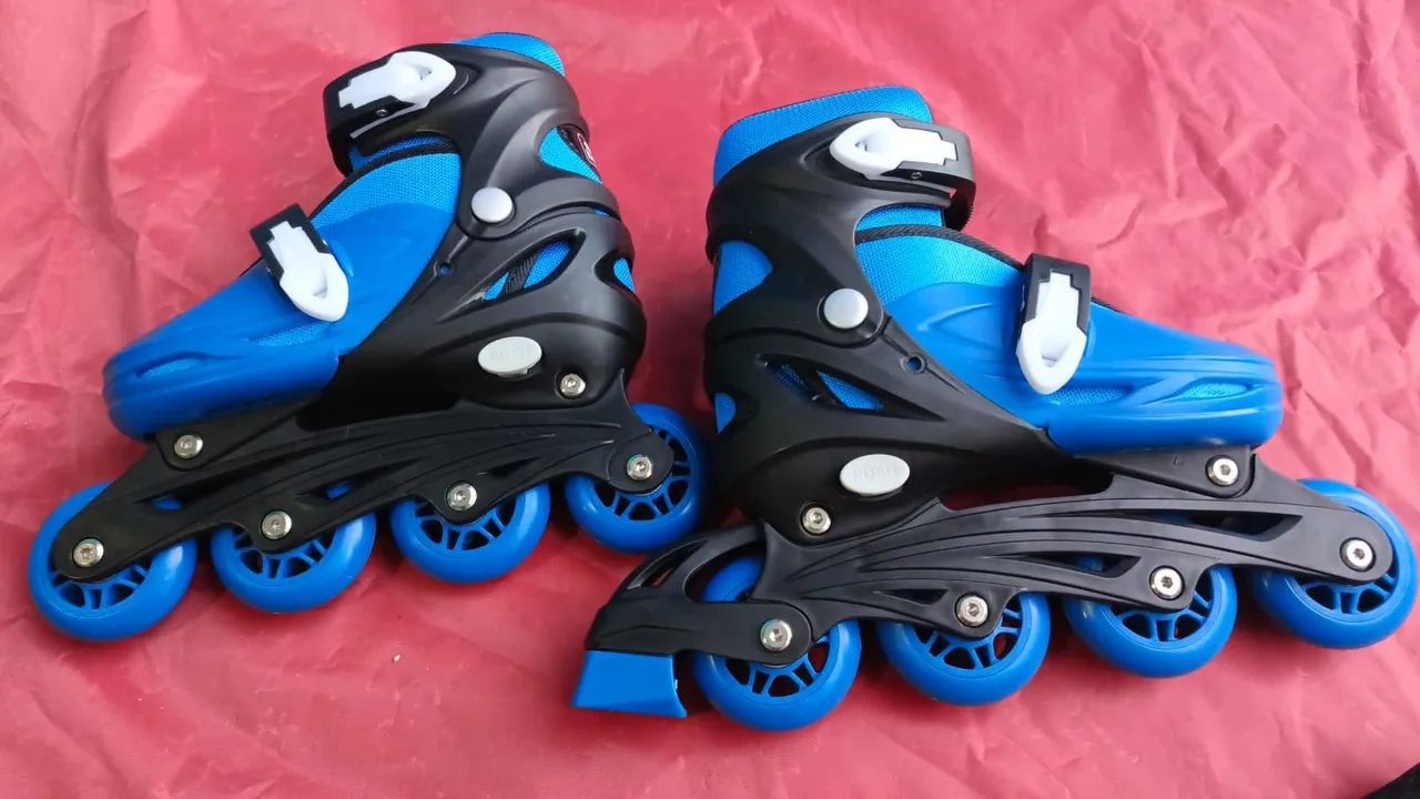 Roller Inline Radical com Kit Completo Azul Bel ( PRONTA ENTREGA)