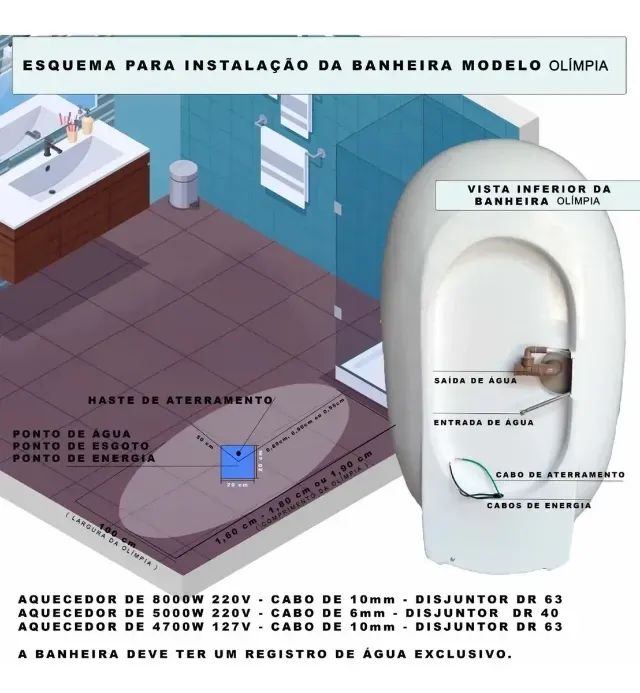 Banheira Olímpia hidromassagem - Foto 3