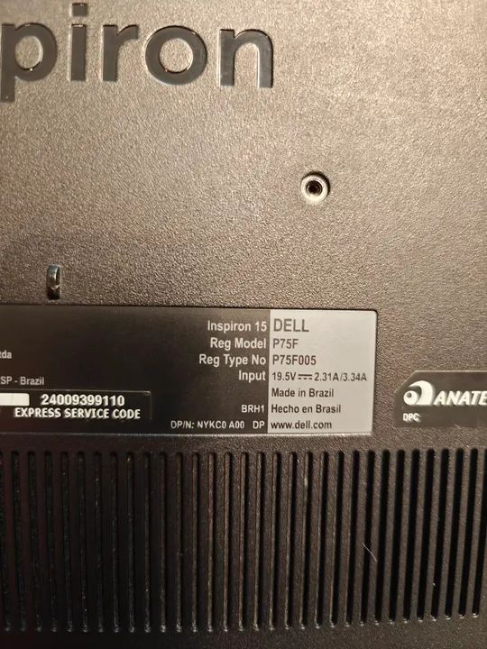 Notebook Dell - Inspiron 15 - P75F - Carcaça  - Foto 4