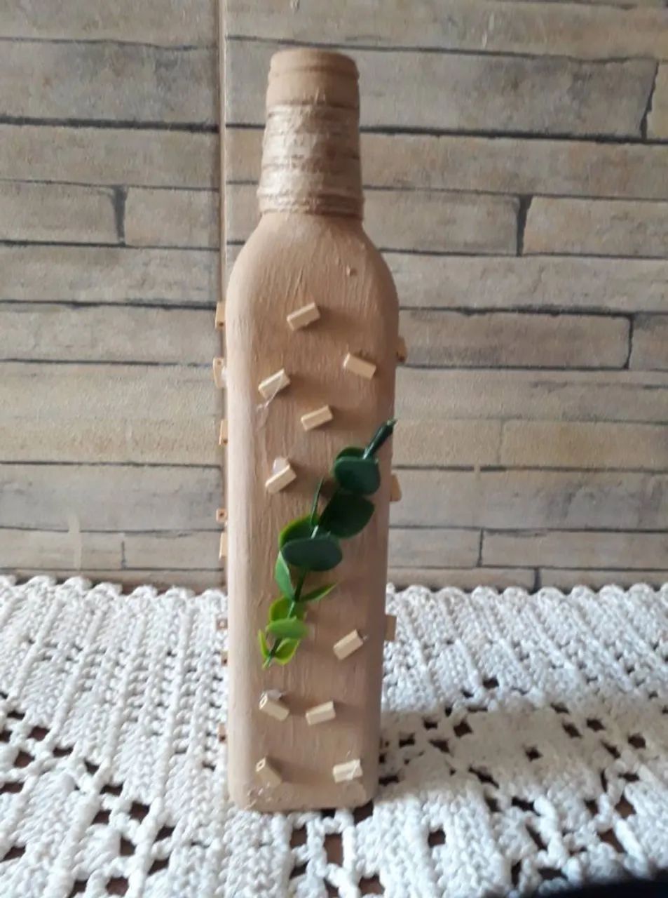 VASO DECORATIVO DE ARTESANATO RÚSTICO ROSE HOME DECOR