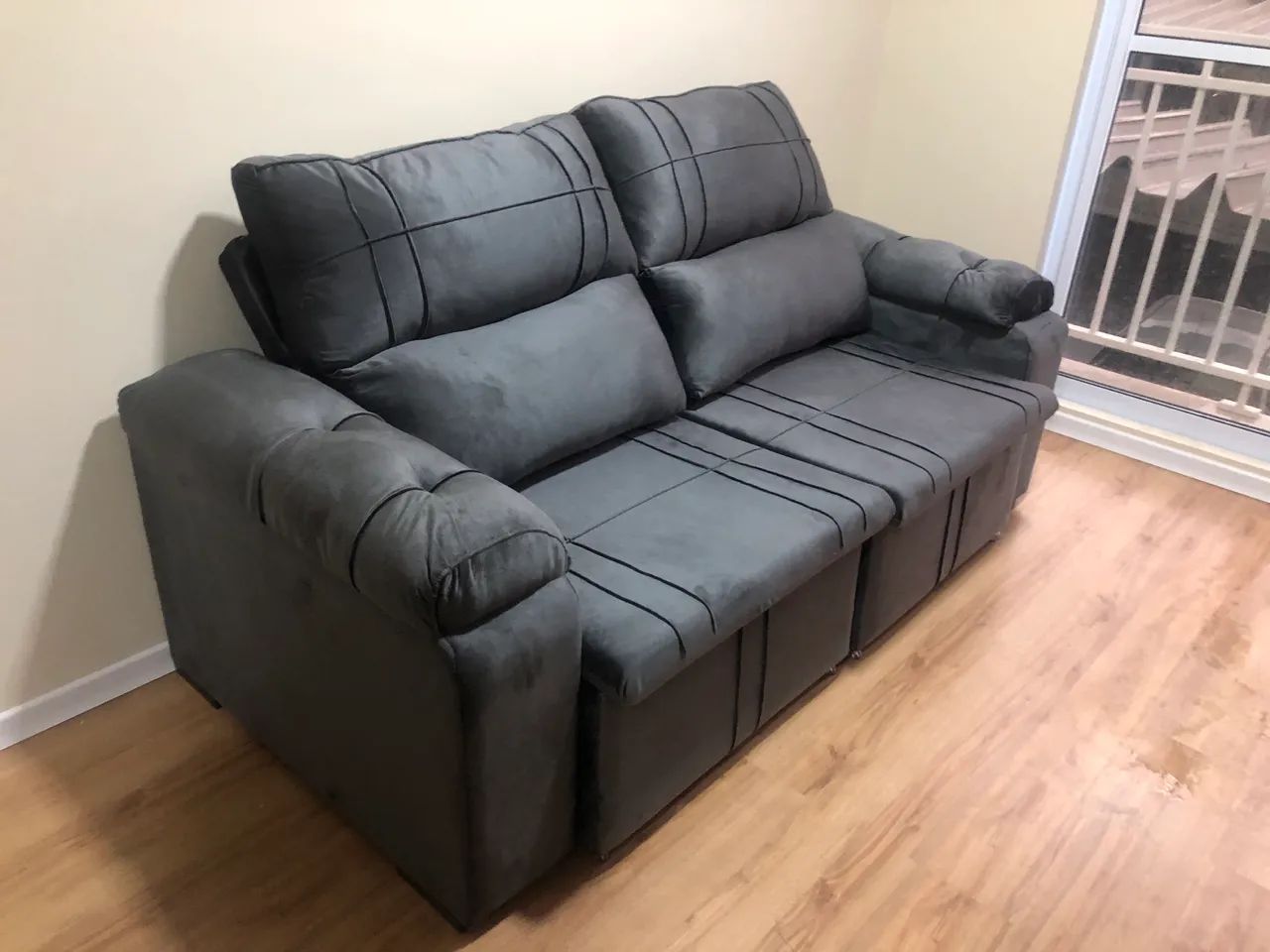 Sofá retrátil e reclinável 2m / NOVO / ENTREGAMOS  - Foto 3