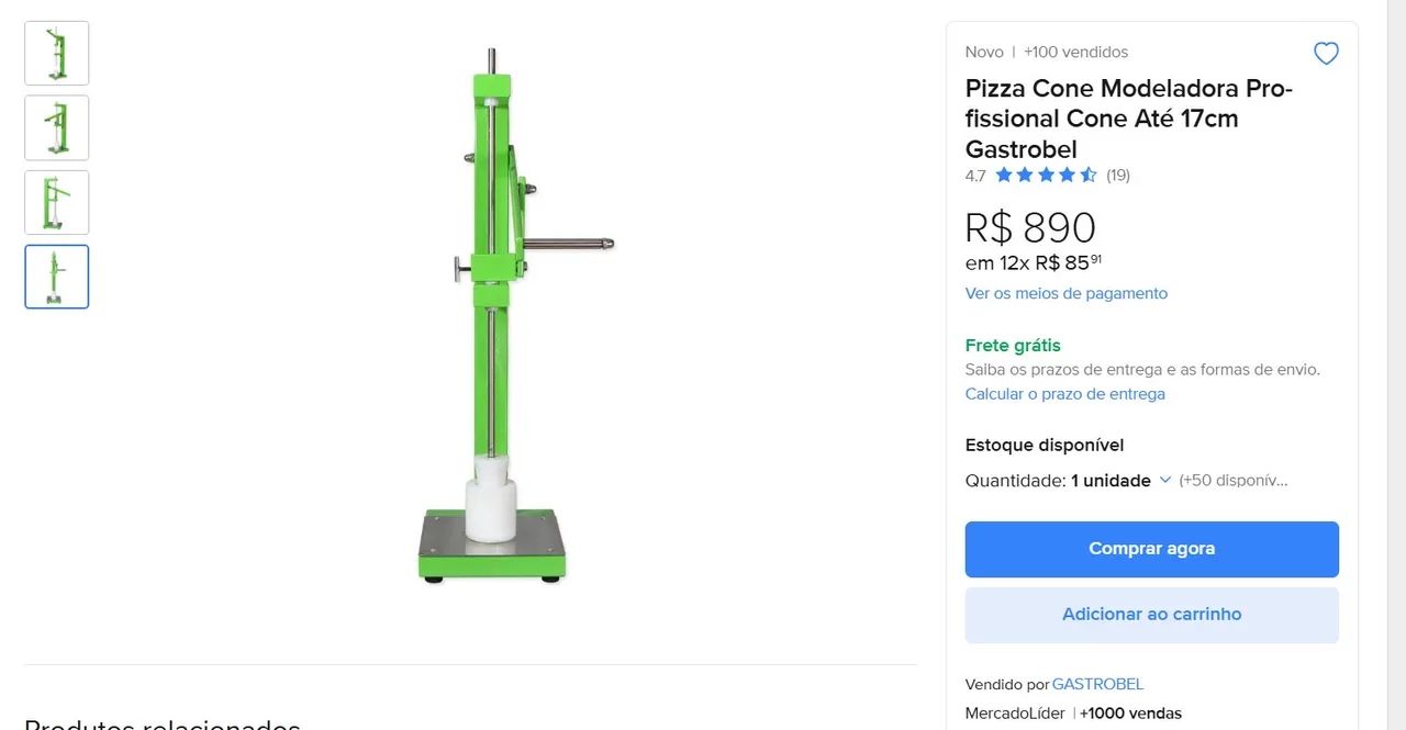 MÁQUINA MODELADORA DE PIZZA CONE  - Foto 2