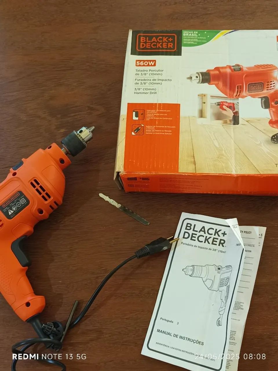 Furadeira de Impacto 560W Black+Decker - seminova  - Foto 2