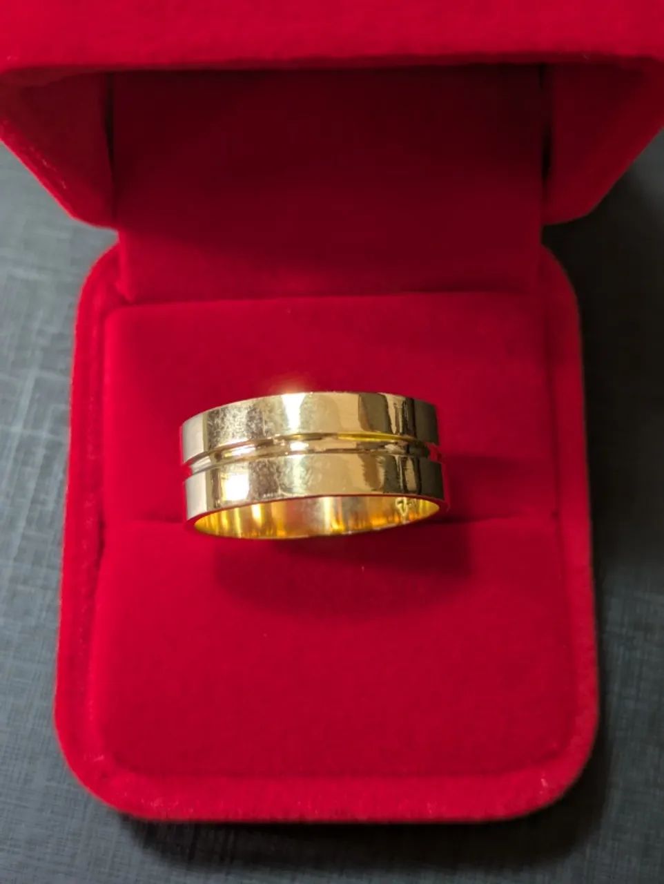 Aliança de ouro 18k modelo escrava (11g) - Foto 2