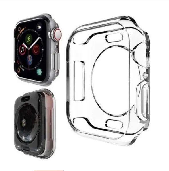 Capa Case Aberta Para Smartwatch De 44mm E 49mm TPU Transparente - Foto 2