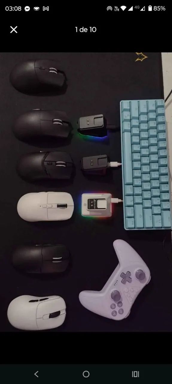 Mouse sem fio, sensor top, com ou sem dock (Sensor Paw3311 ou Paw3395) NOVOS