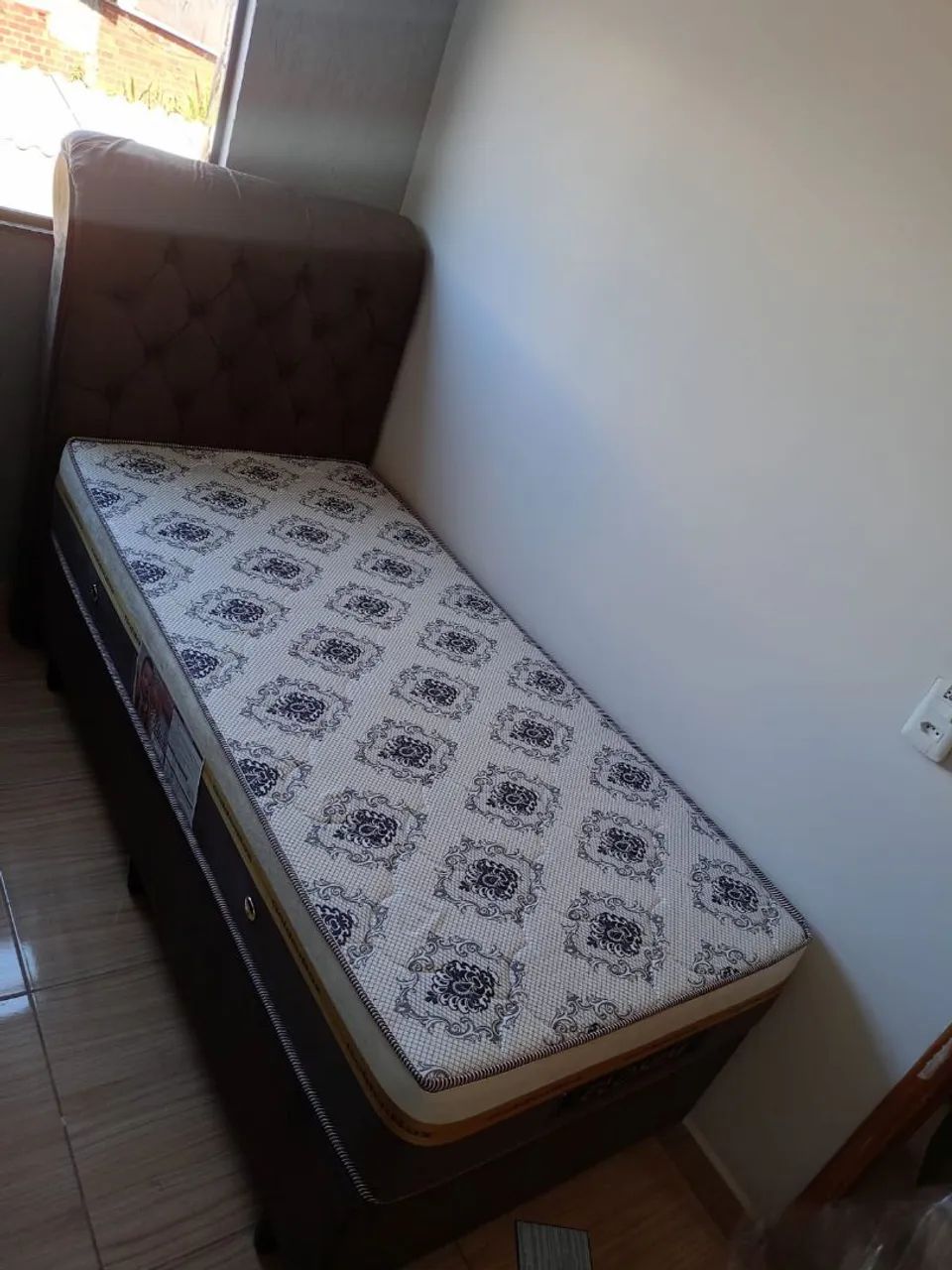 Cama Box Solteiro box e colchão 