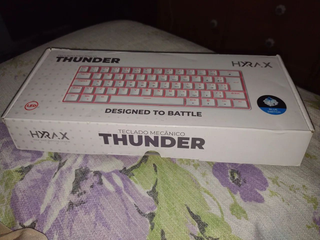 Teclado Mecânico 60% HYRAX Thunder - Switches Blue (com defeito)