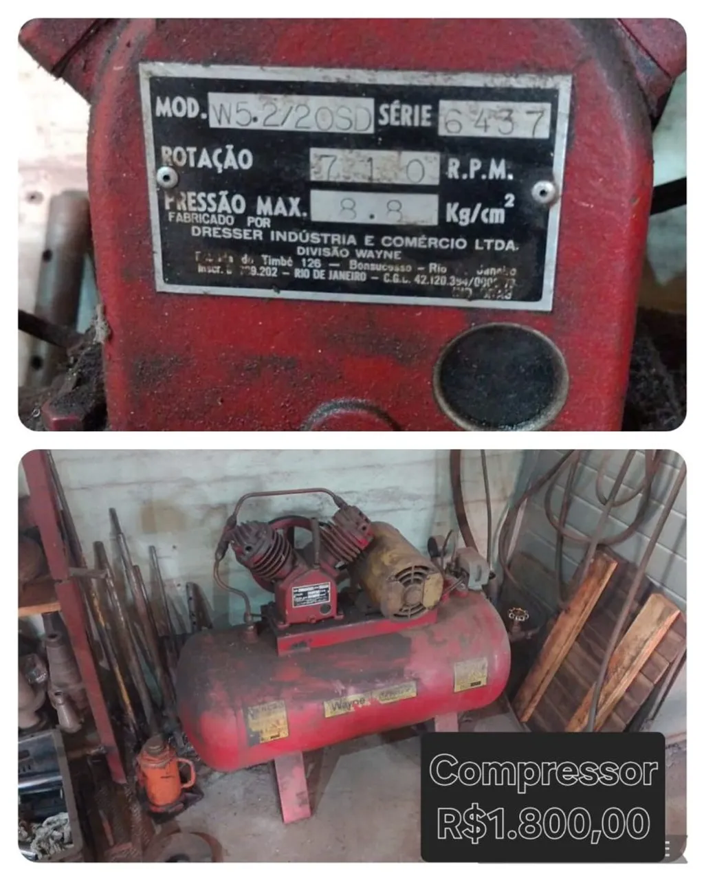 Compressor de Ar Wayne Antigo