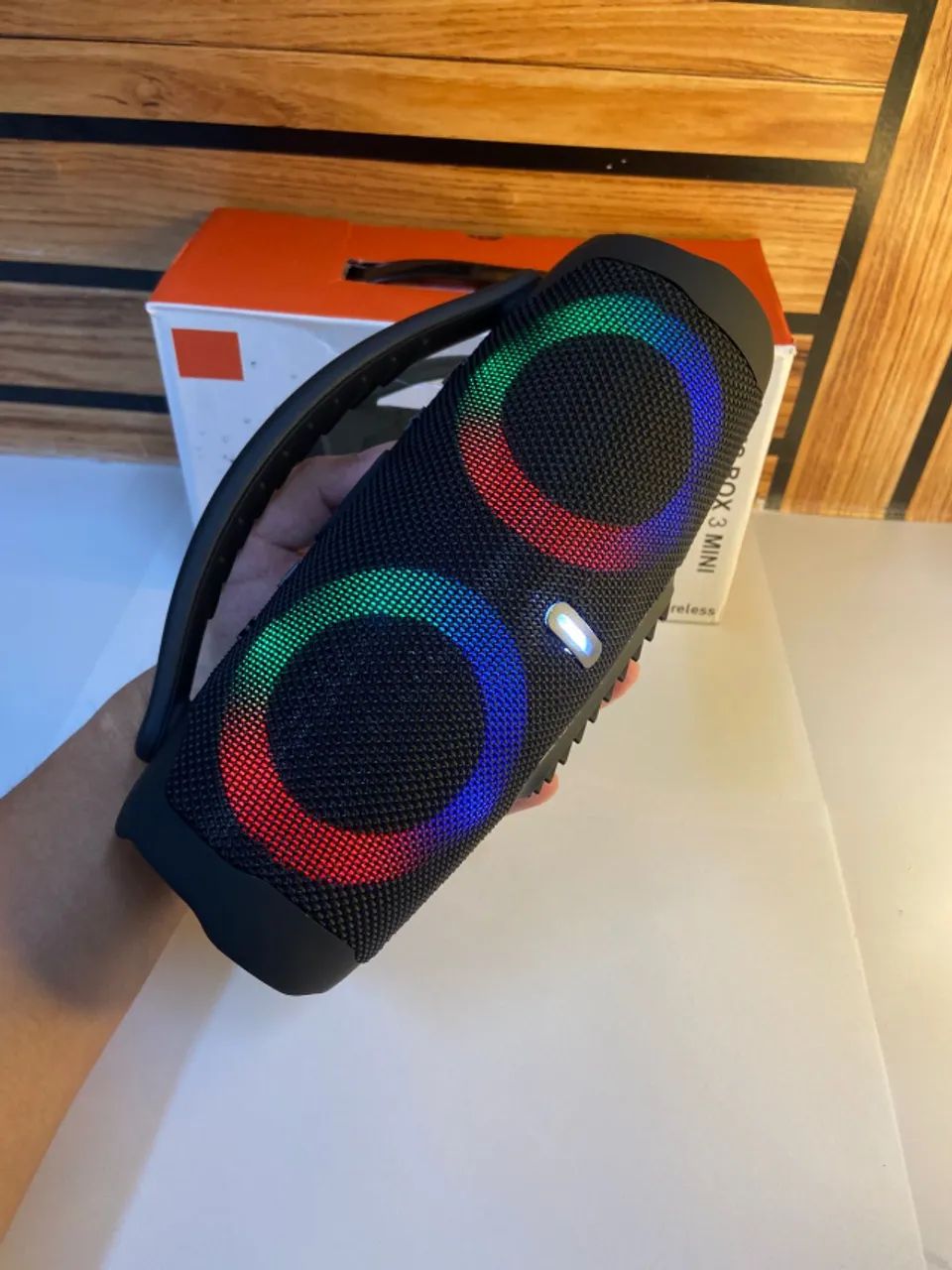 Caixa de som bluetooth booms box 3 mini duplo