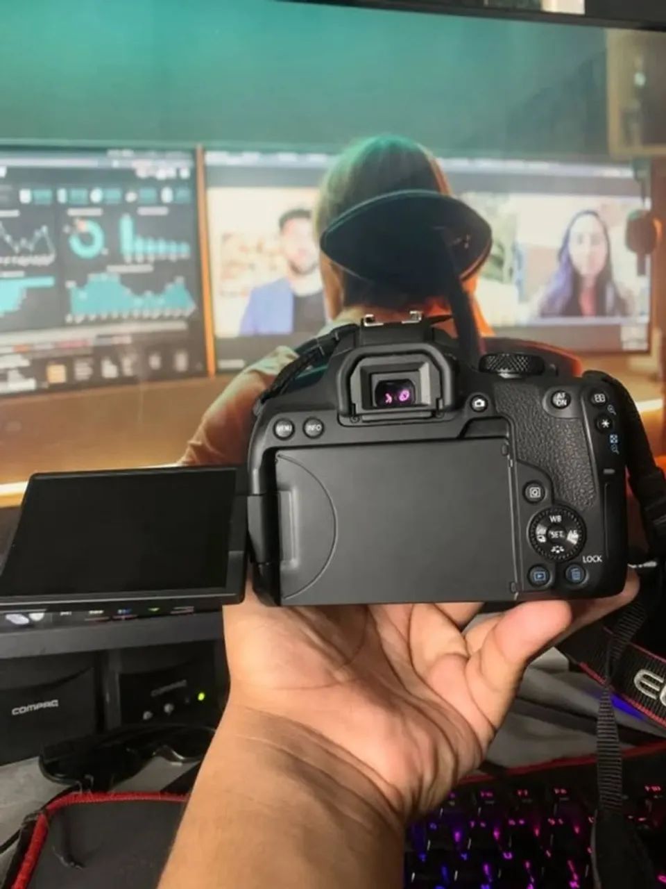 Câmera Profissional Canon 850D + Lente 18-55mm - Foto 3