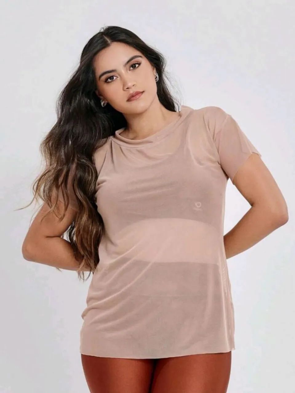 Blusa de Malha Transparente - Feminina - Foto 5