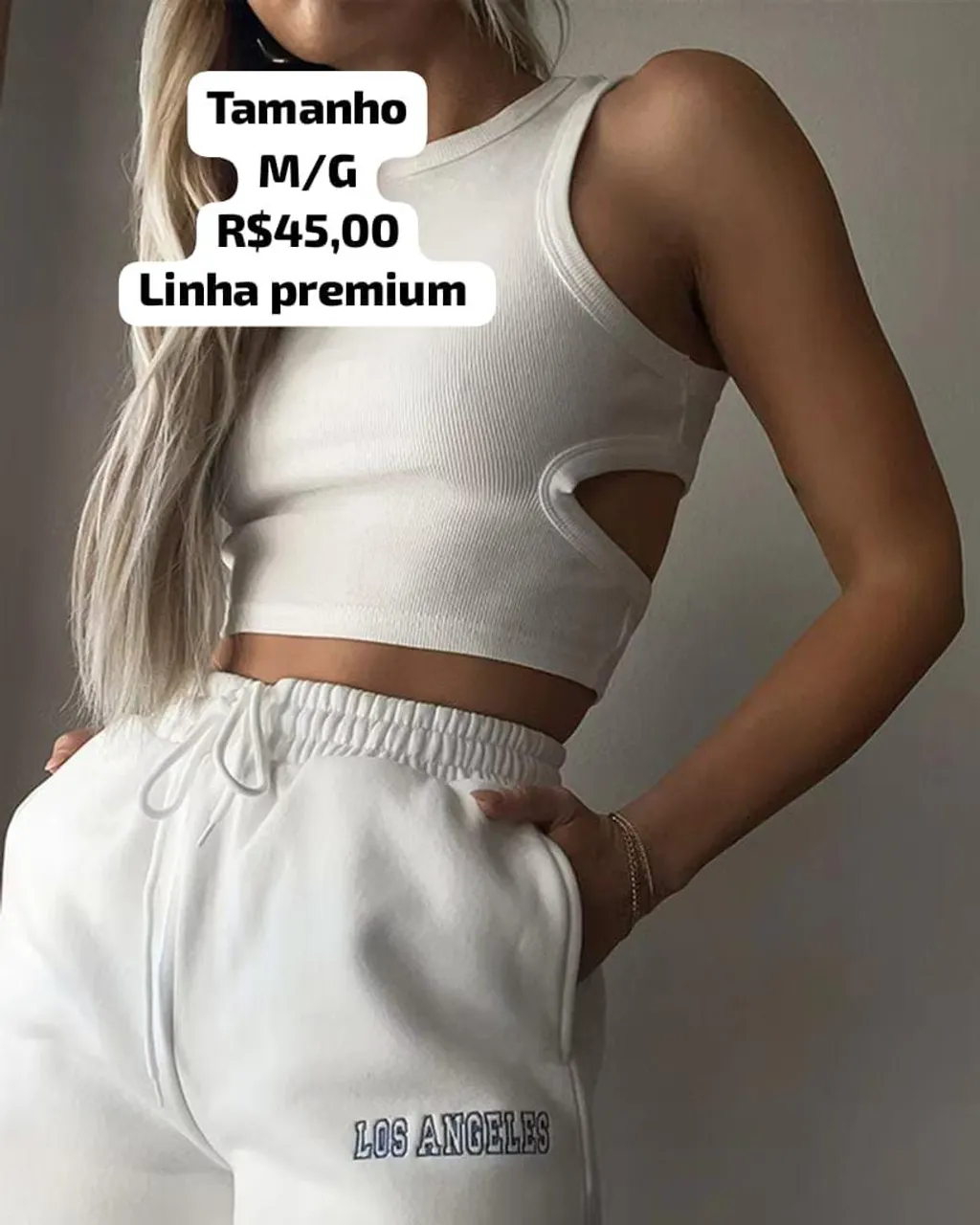 Blusa regata detalhe nas costas linha premium- Tamanho M/G
