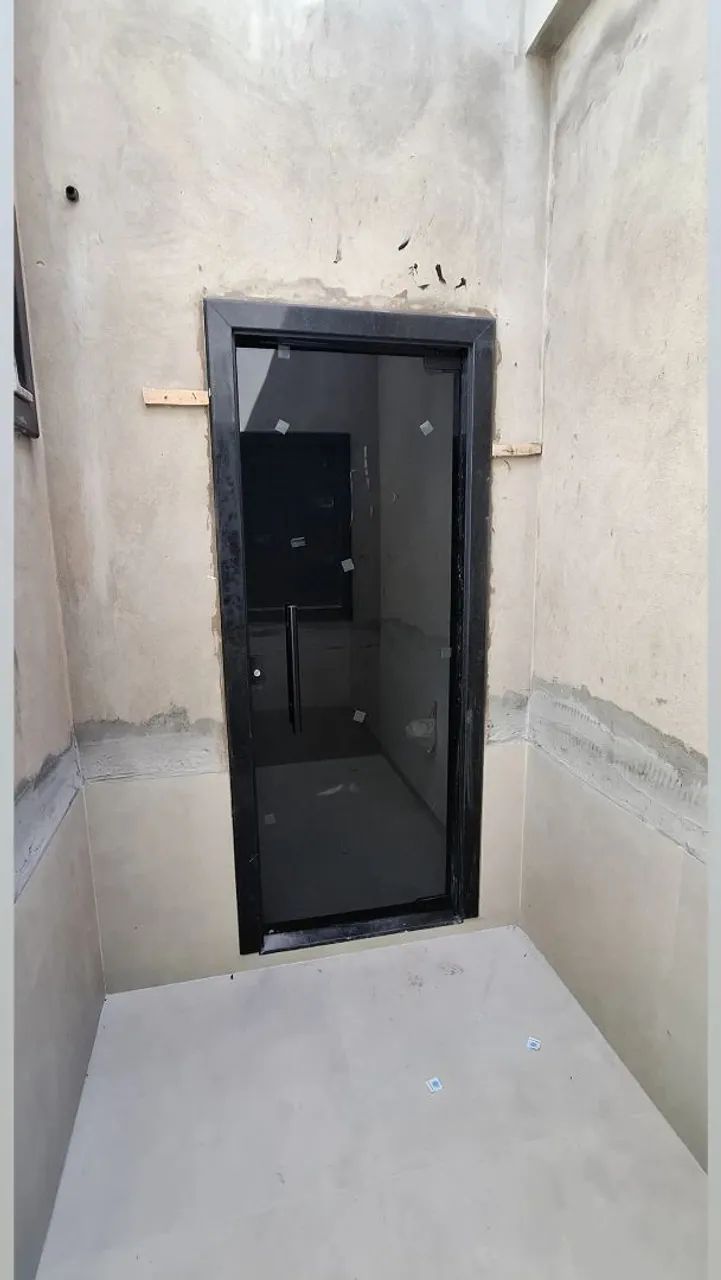 Portas de vidro temperado com moldura de alumínio - Foto 3