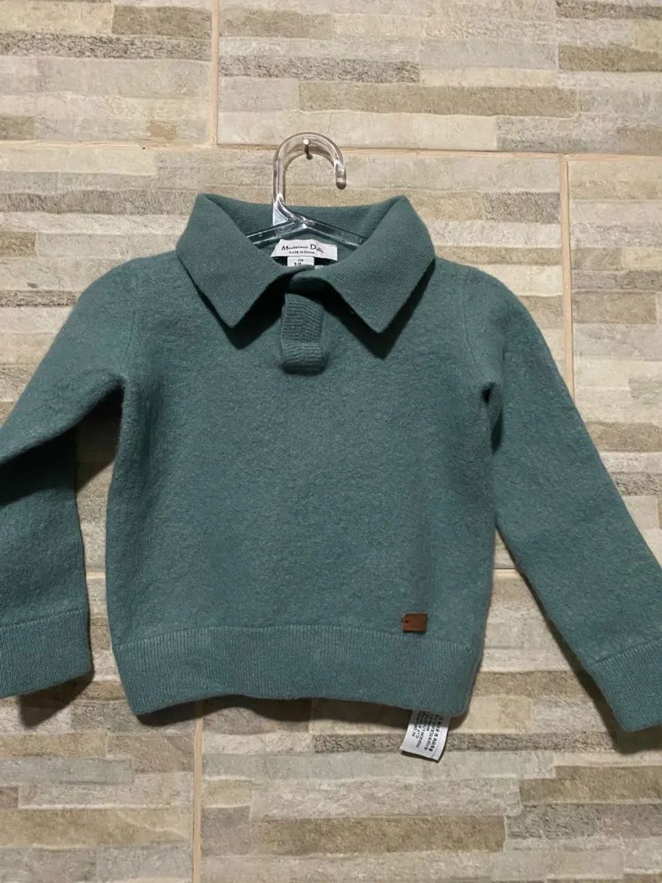 Suéter infantil gola polo/ Massimo Dutti - Foto 2