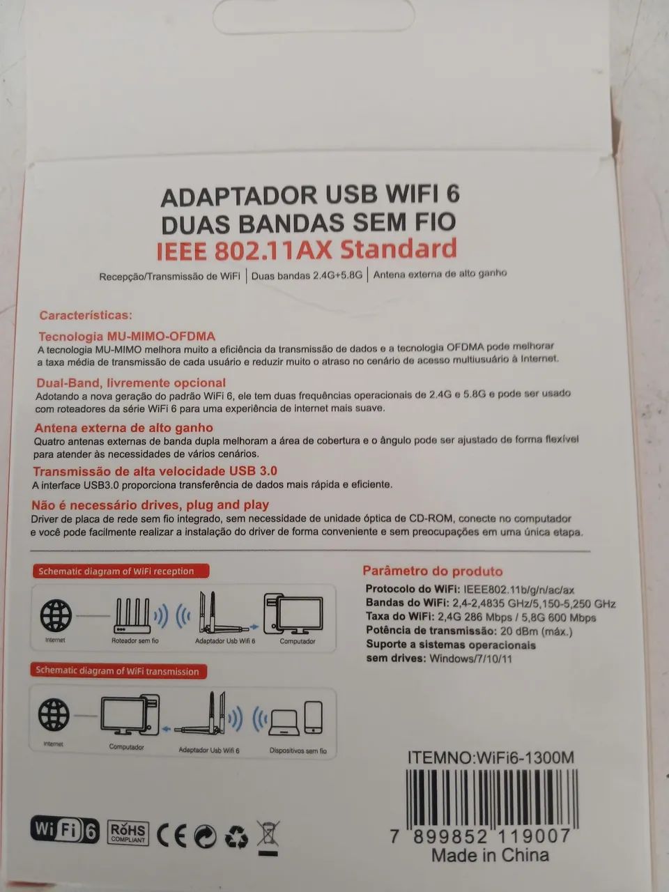 Adaptador USB wifi6-1300m - Foto 2