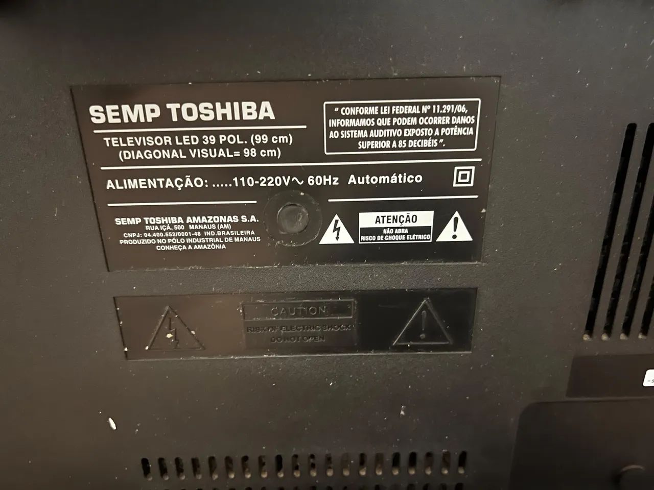 TV SEMP Toshiba 39 Polegadas LED Full HD + Stick com Controle - Foto 5