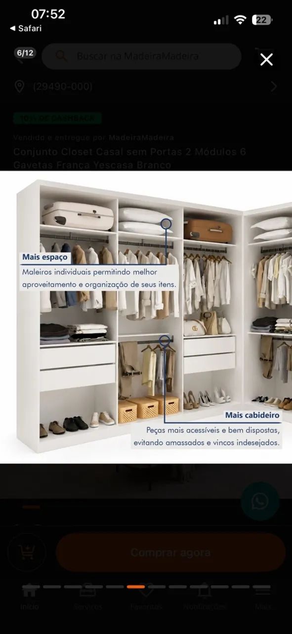 VENDE-SE CLOSET MDF - Foto 5