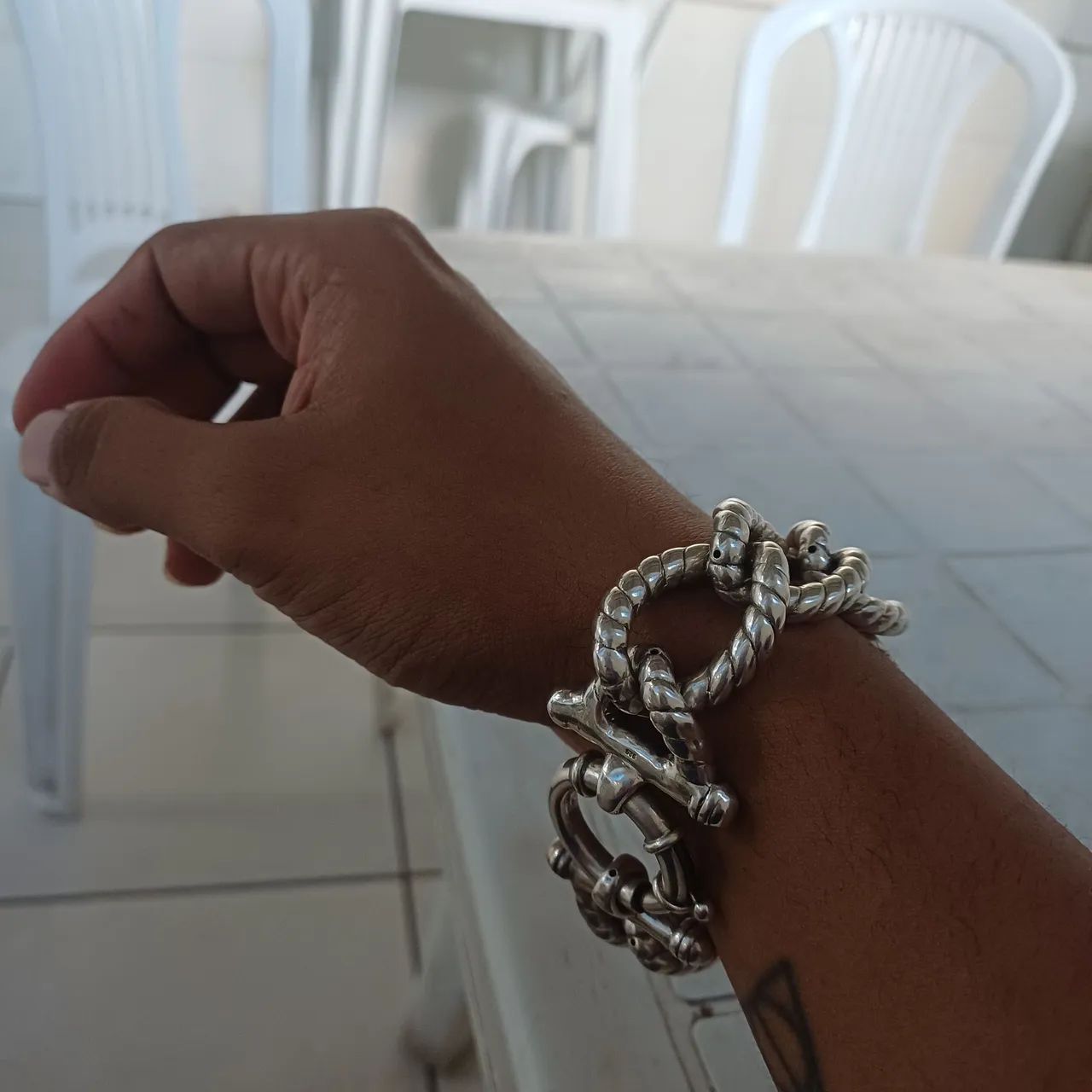 Pulseira de prata 925 eletroformação  - Foto 2