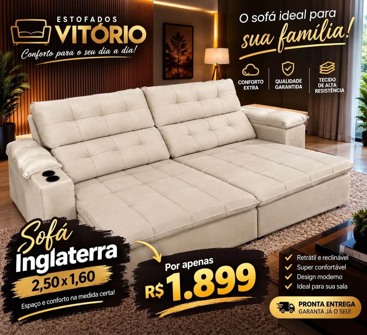 Sofá retrátil promoção pronta entrega  - Foto 2