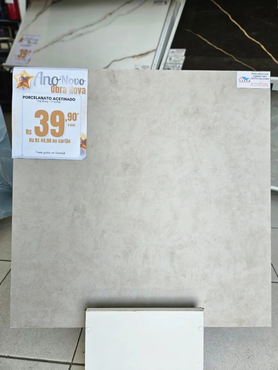 Porcelanato Acetinado Via Rosa 1° Linha Retificado - Foto 3