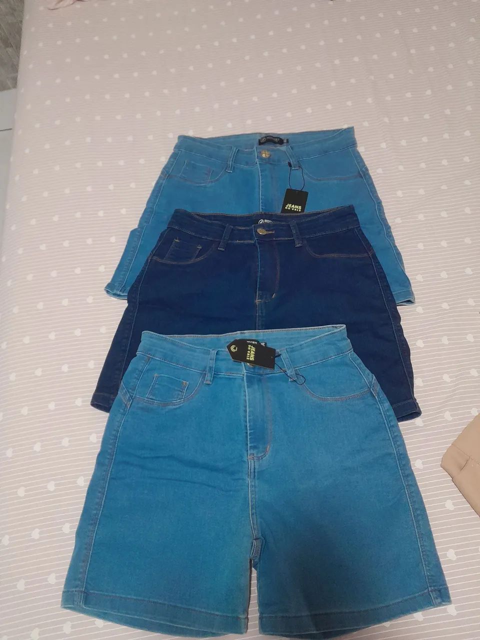 Kit  3 bermudas meia coxa