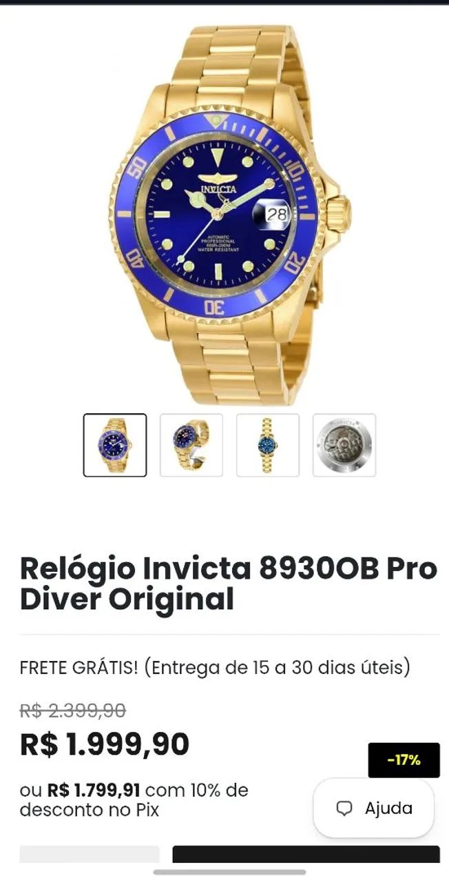 Relógio invicta 