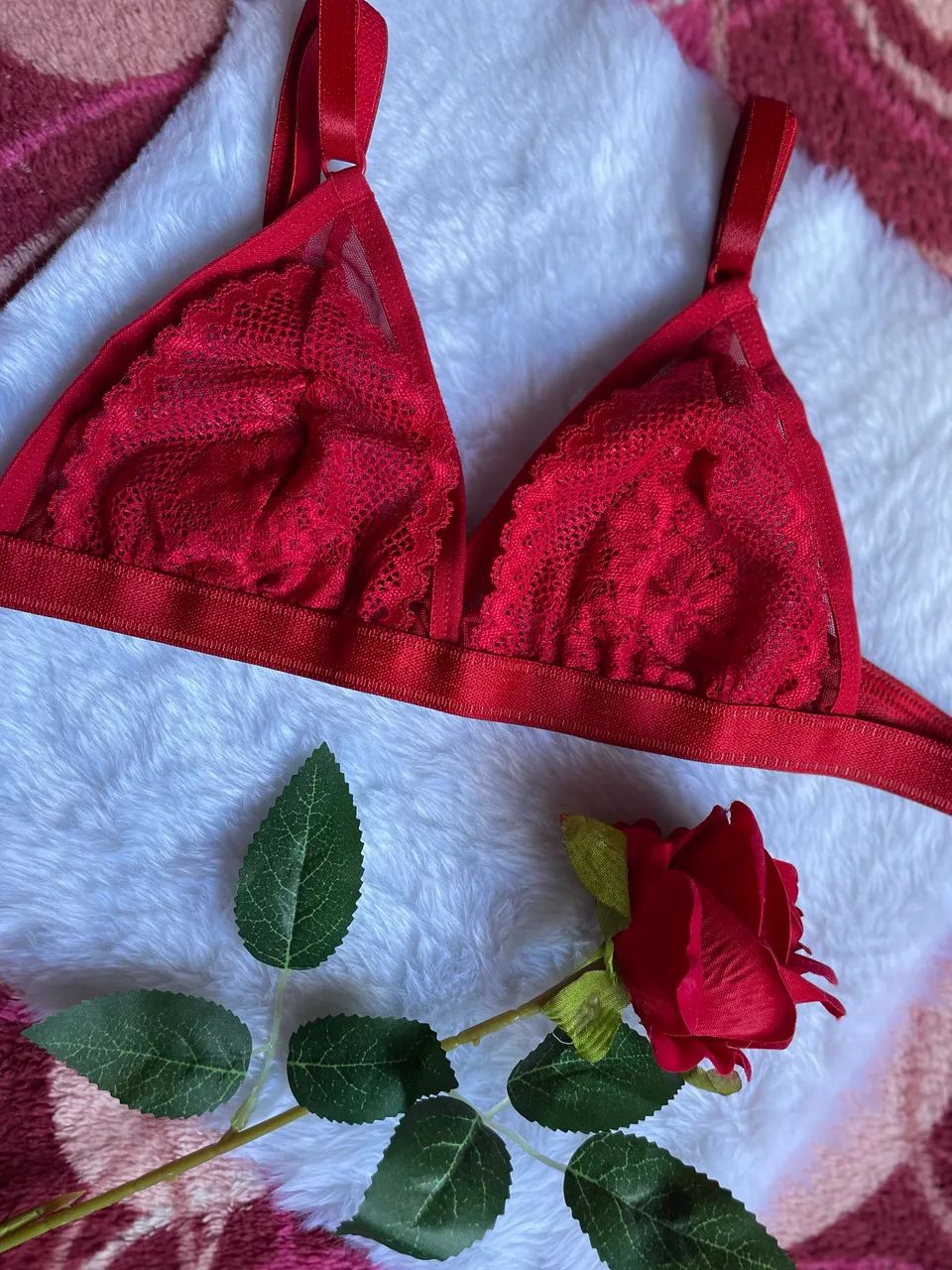 Kit Lingerie Vermelha TAM M - Foto 2
