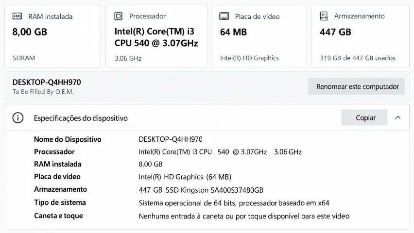 PC Completo i3 + SSD 480GB + TV 32 Panasonic + Teclado e Mouse - Foto 5