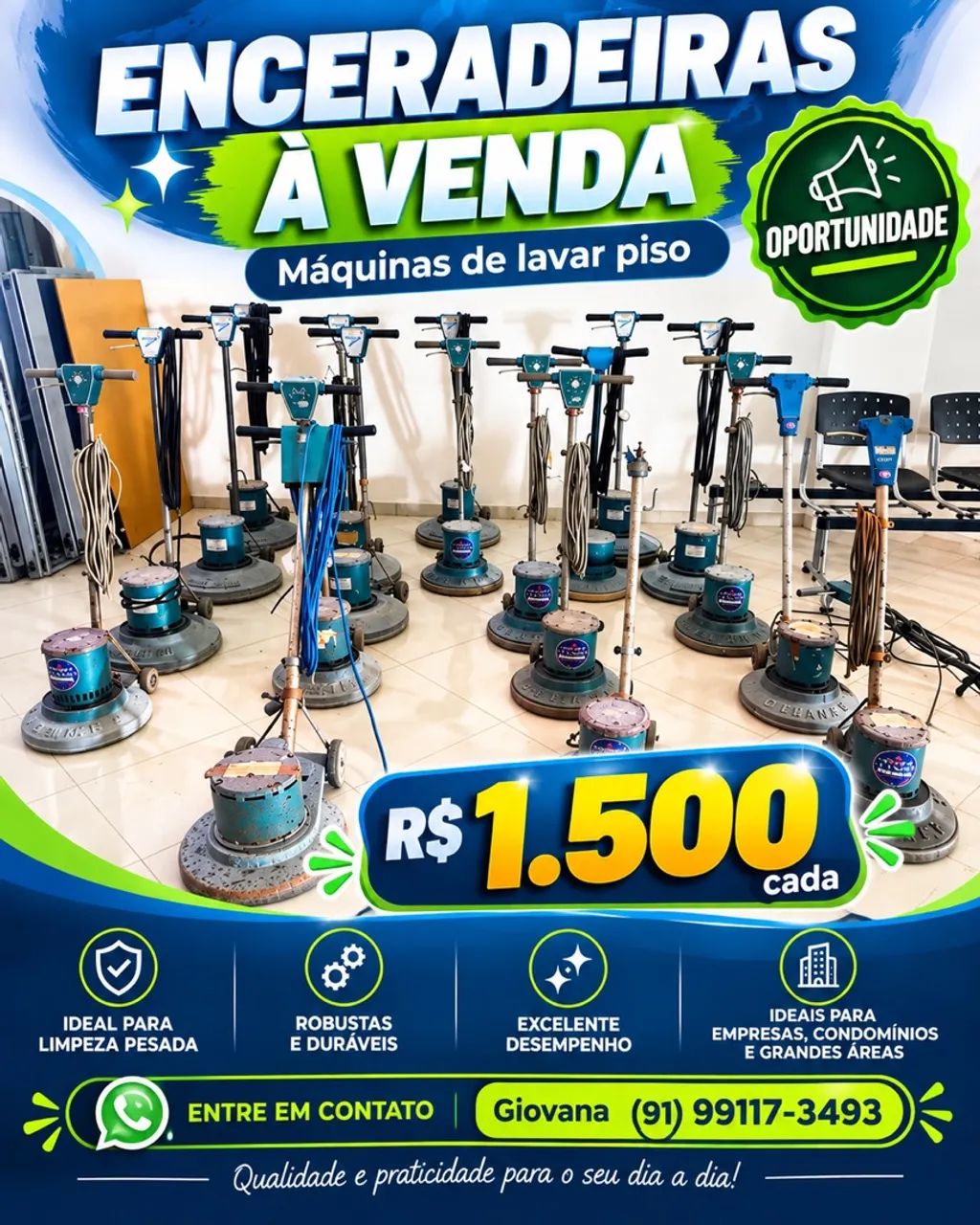 Enceradeira/Máquina de lavar piso 