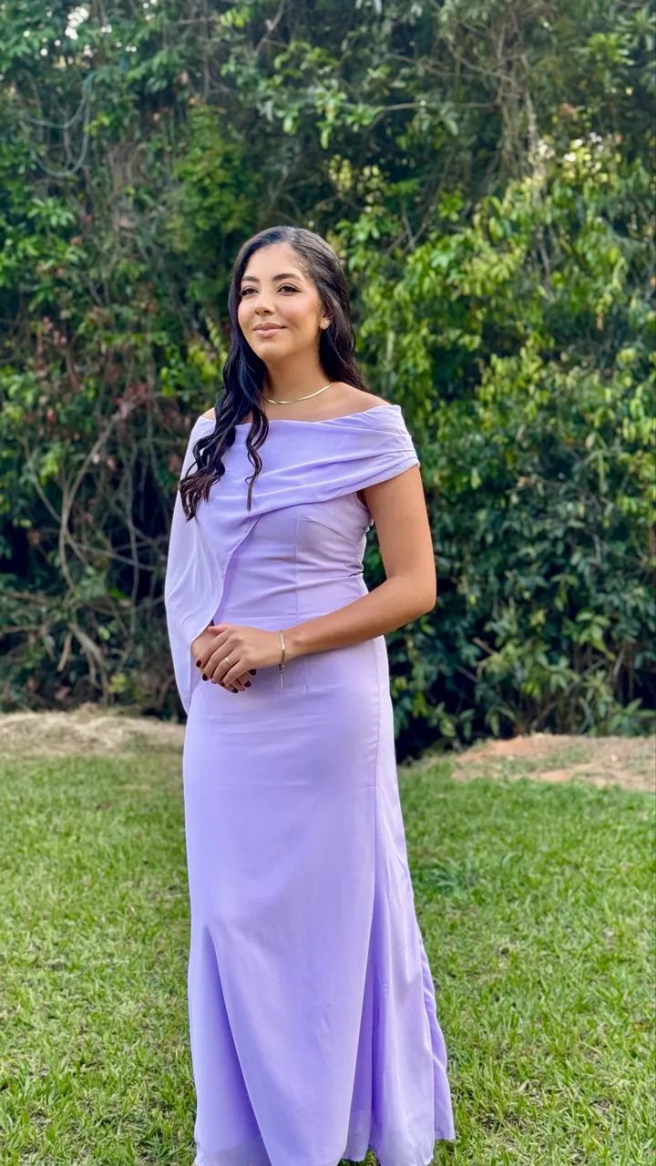 Vestido festa lavanda