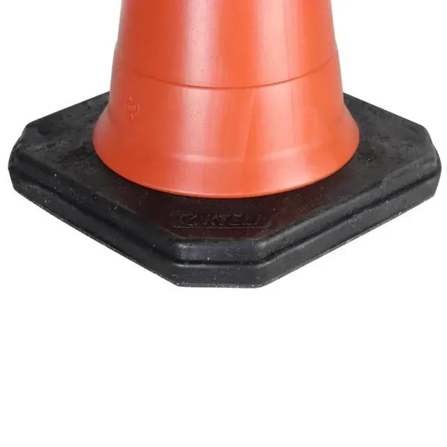 Cone de Sinalização 75 cm Refletivo Laranja/Branco c/ Base - Fonte dos Epis - Foto 3